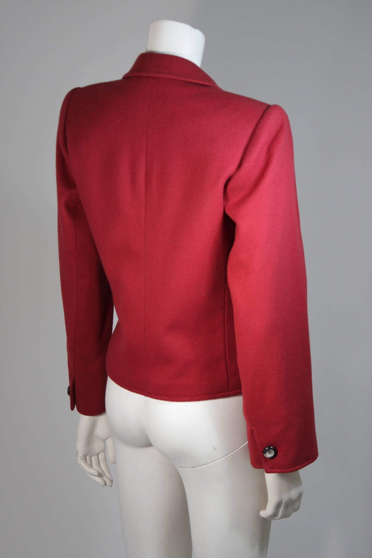 Yves Saint Laurent Burgundy Wool Jacket Size 38 1