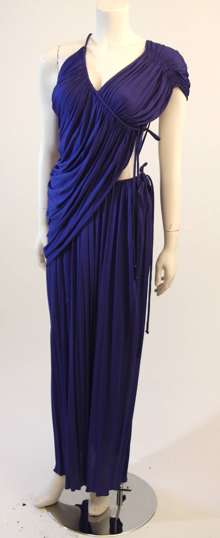 1980's Kitty B Beverly Hills Asymmetrical Jersey Ensemble