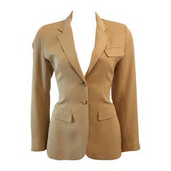 Alaia Khaki Nude Safari Style Blazer Size 40