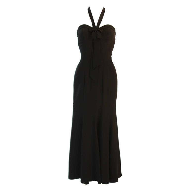 Ungaro 30's Inspired Black Beauty Gown at 1stDibs