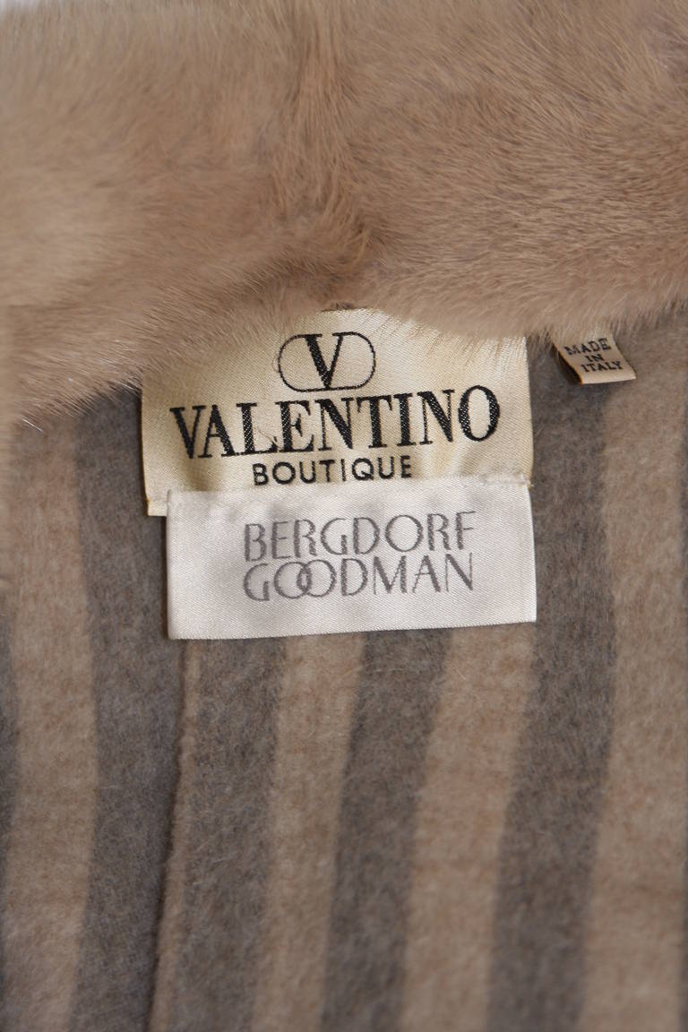 Valentino Wool Coat with Fur Trim 6