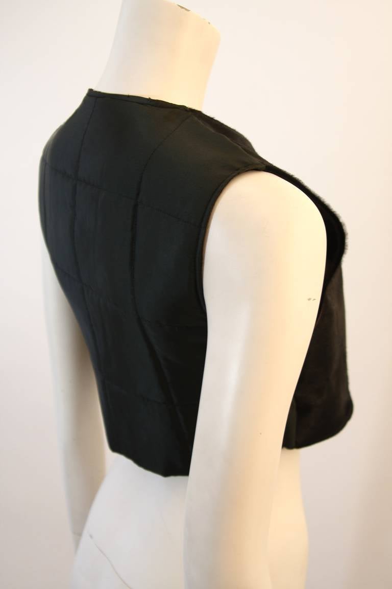 Helmut Lang Black Cowhide Vest Size 42 1