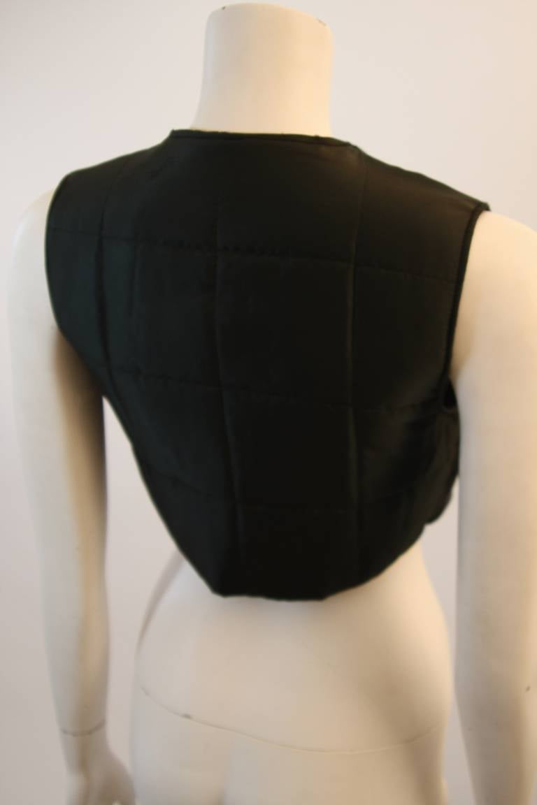 Helmut Lang Black Cowhide Vest Size 42 2