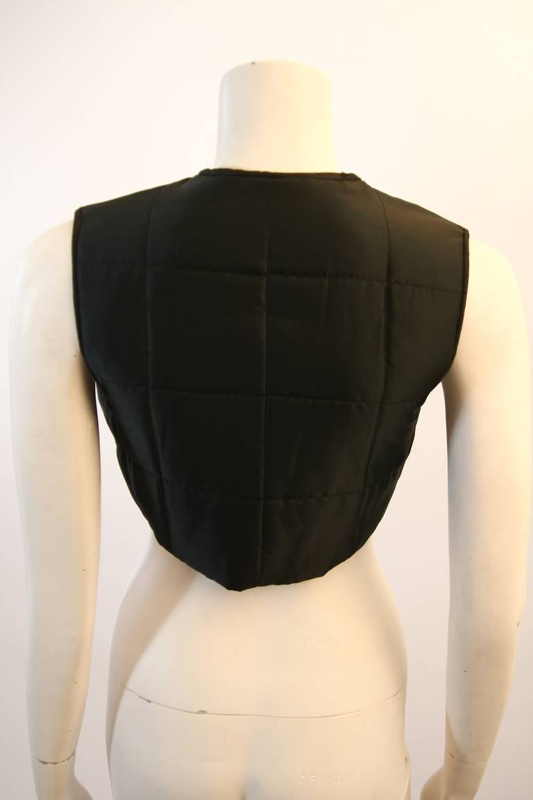Helmut Lang Black Cowhide Vest Size 42 3