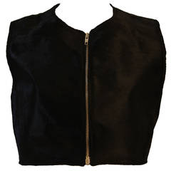 Helmut Lang Black Cowhide Vest Size 42 3