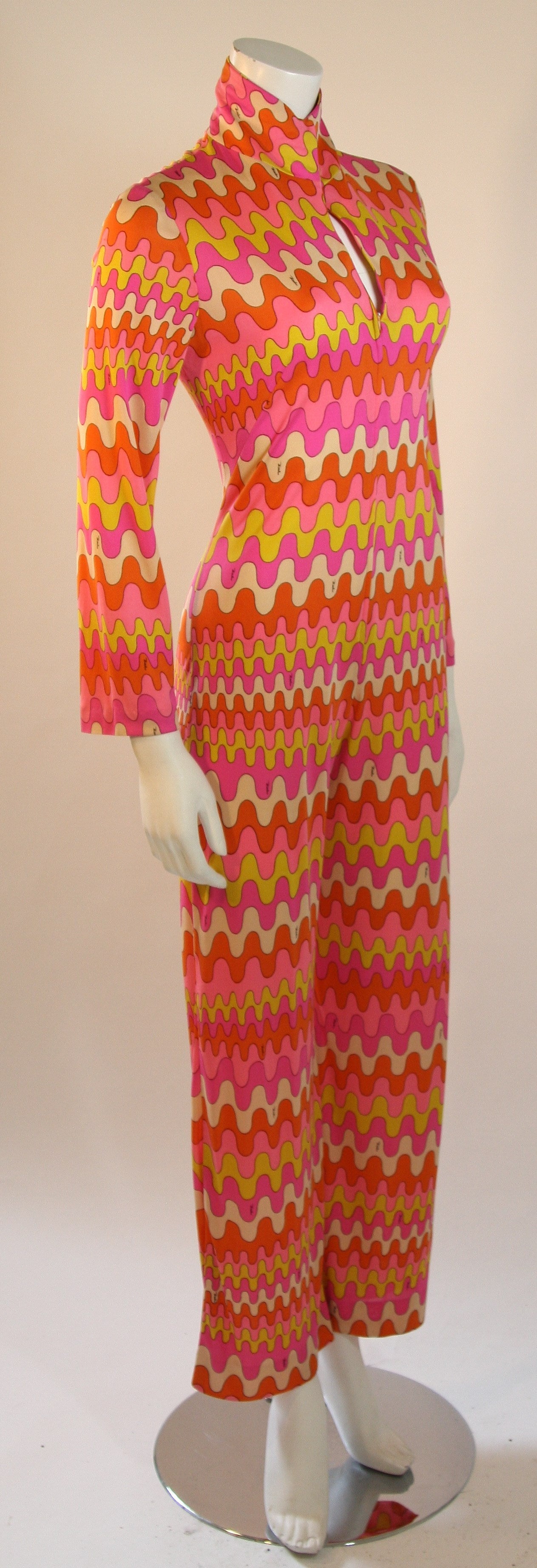 Emilio Pucci Psychedelic Jumpsuit In Excellent Condition In Los Angeles, CA