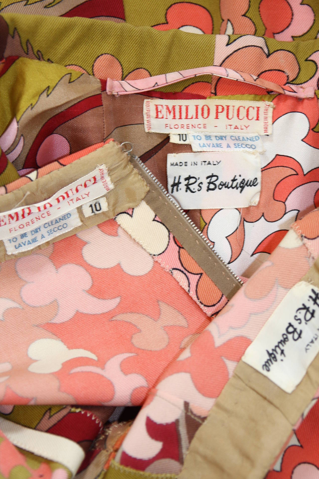 Emilio Pucci Olive Two Piece Pant Suit 2