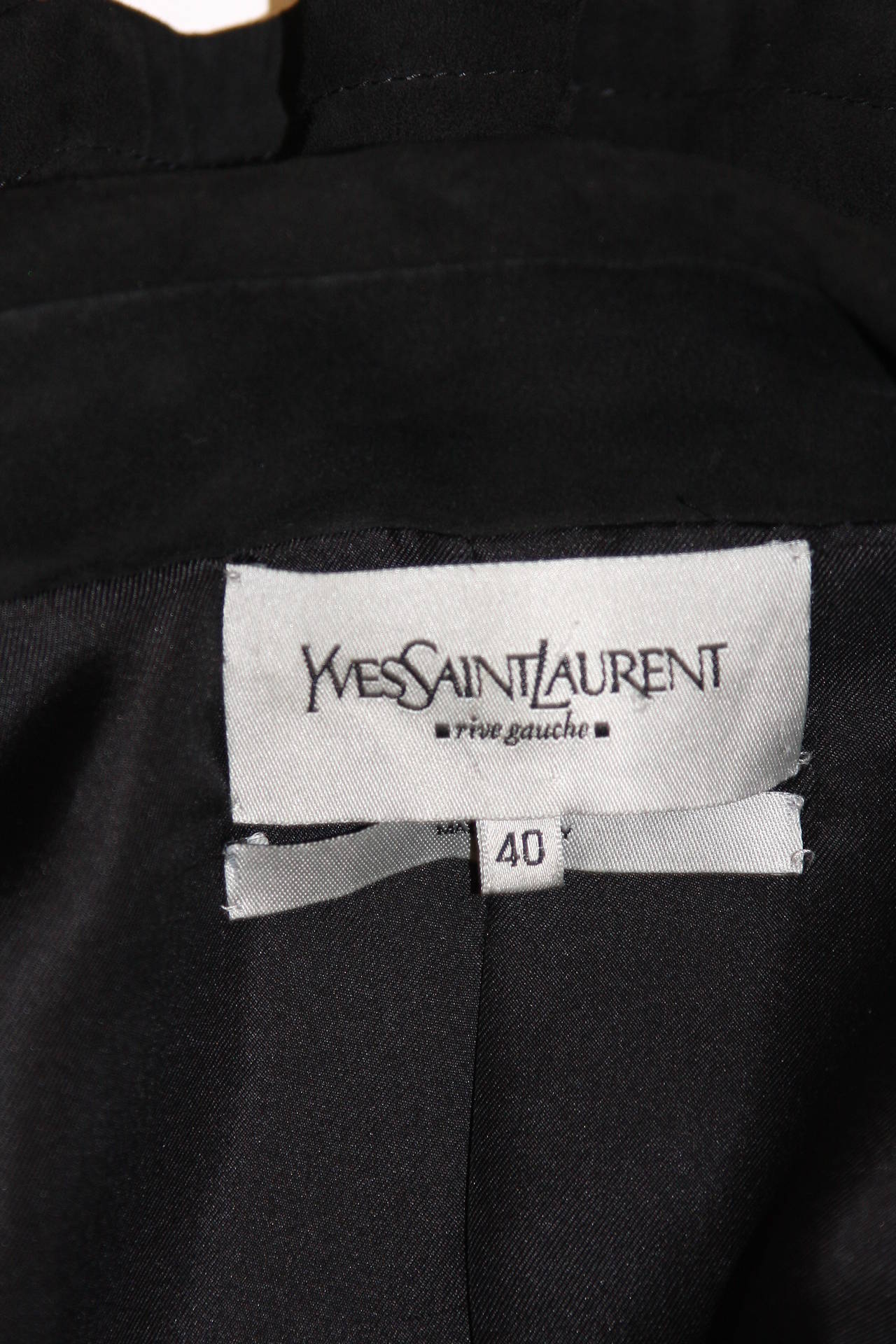 Yves Saint Laurent Black Suede Jacket Size 40 4