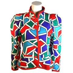 Yves Saint Laurent Color Block Design Jacket Size 38
