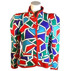 Yves Saint Laurent Color Block Design Jacket Size 38 4