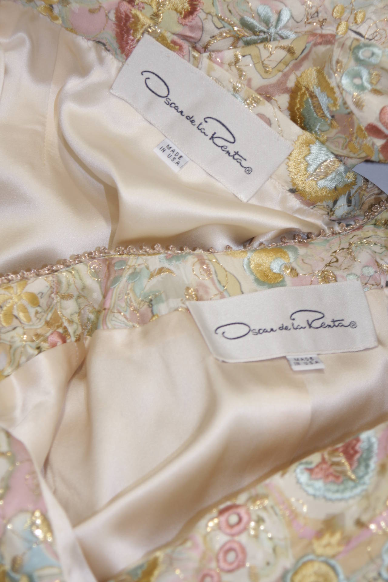 Oscar De La Renta 4 Piece Baroque Skirt Suit For Sale 2