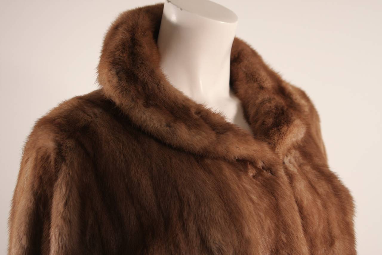 Christian Dior for Holt Renfrew Mink Stroller Coat with bracelet length sleeves In Excellent Condition In Los Angeles, CA