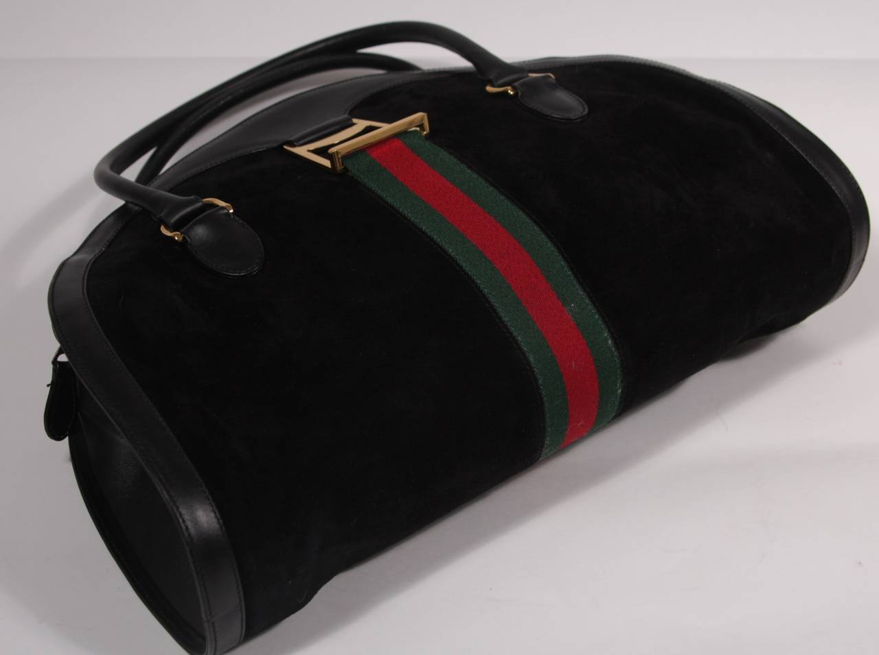 Gucci Black Leather Suede Purse Excellent Condition 3