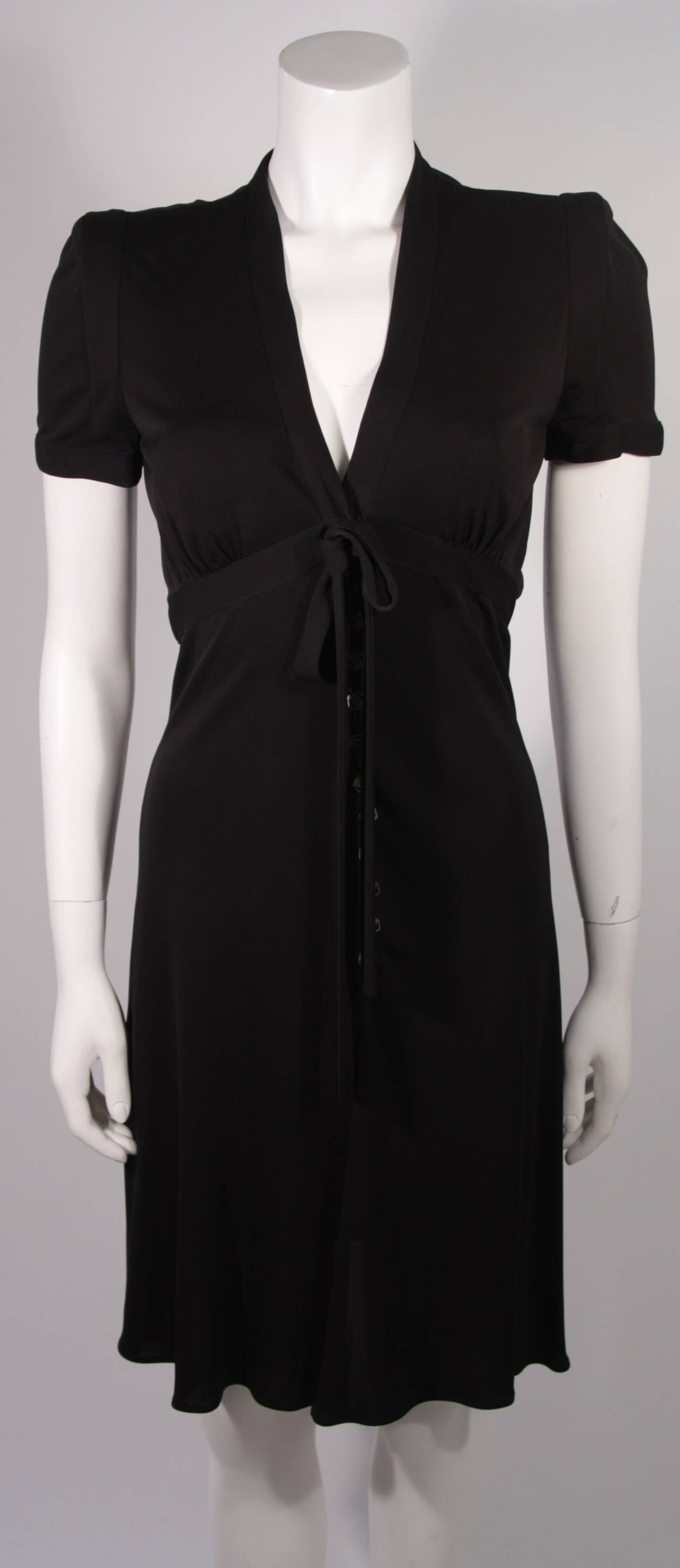 Lagerfield Black Jersey Dress and Jacket Ensemble Size 36 For Sale 2