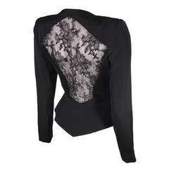 Vicky Tiel Lace Back Blazer