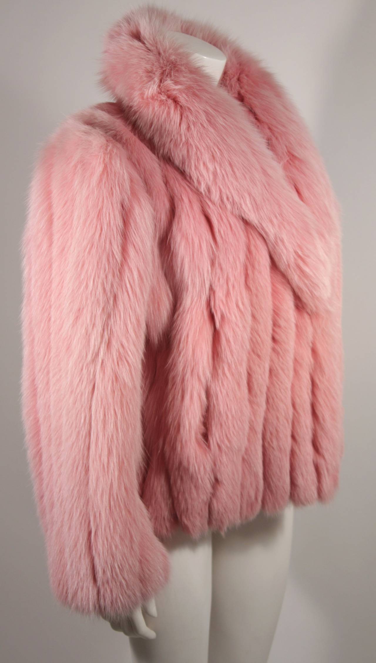 Pink Fox Fur Coat 1