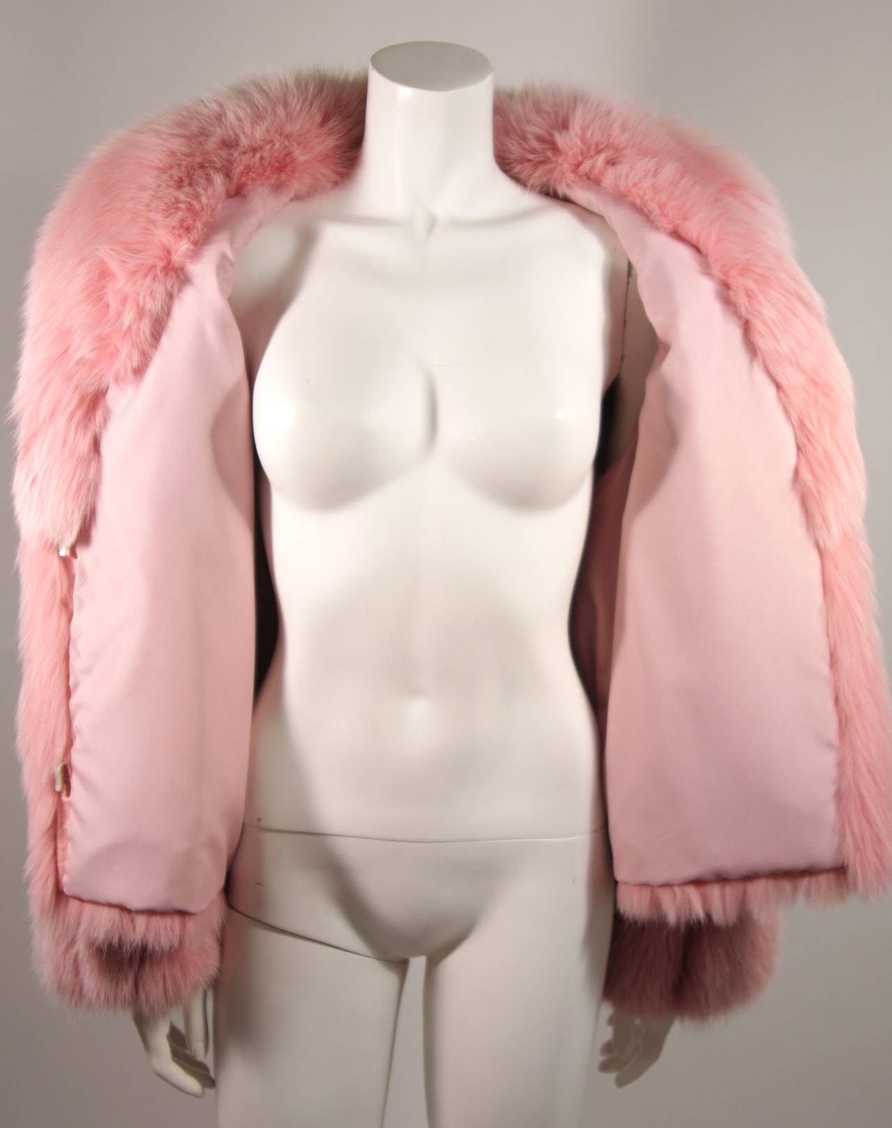 Pink Fox Fur Coat 4