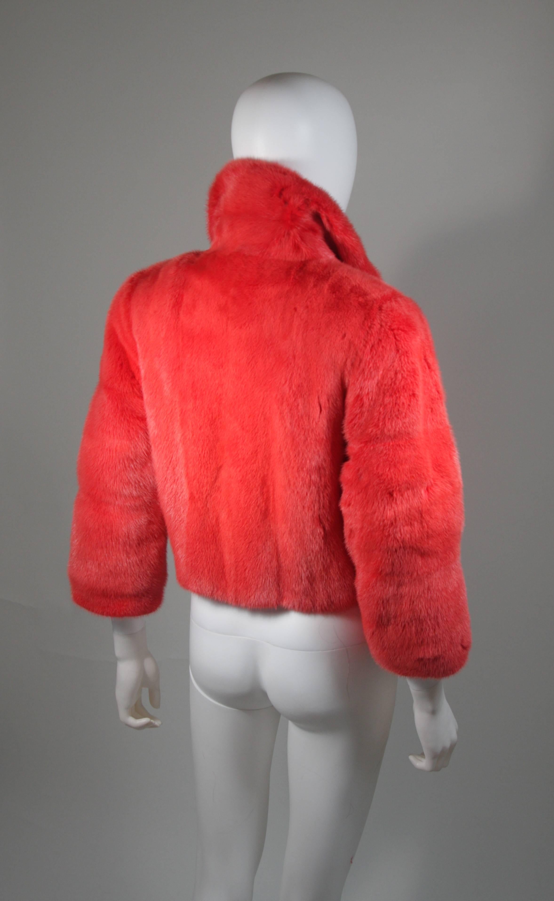 Female Mink Jacket in Strawberry Custom Order in Your Size 1