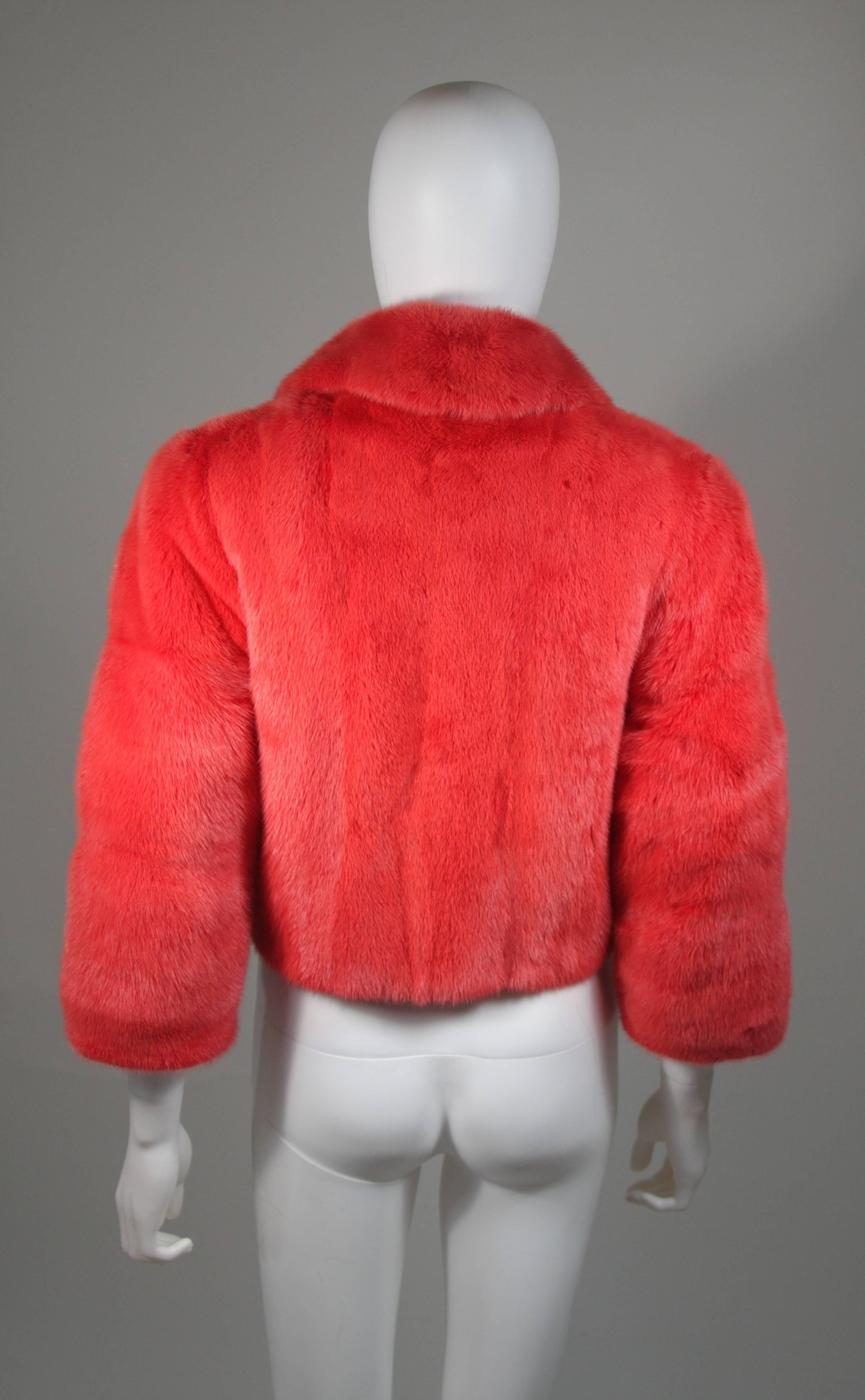 Female Mink Jacket in Strawberry Custom Order in Your Size 2