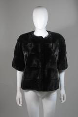 Mink Jacket in Dark Brown Ranch with Horizontal Pelts Size 10 42