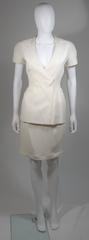Thierry Mugler Couture Ivory Skirt Suit Size 38 36