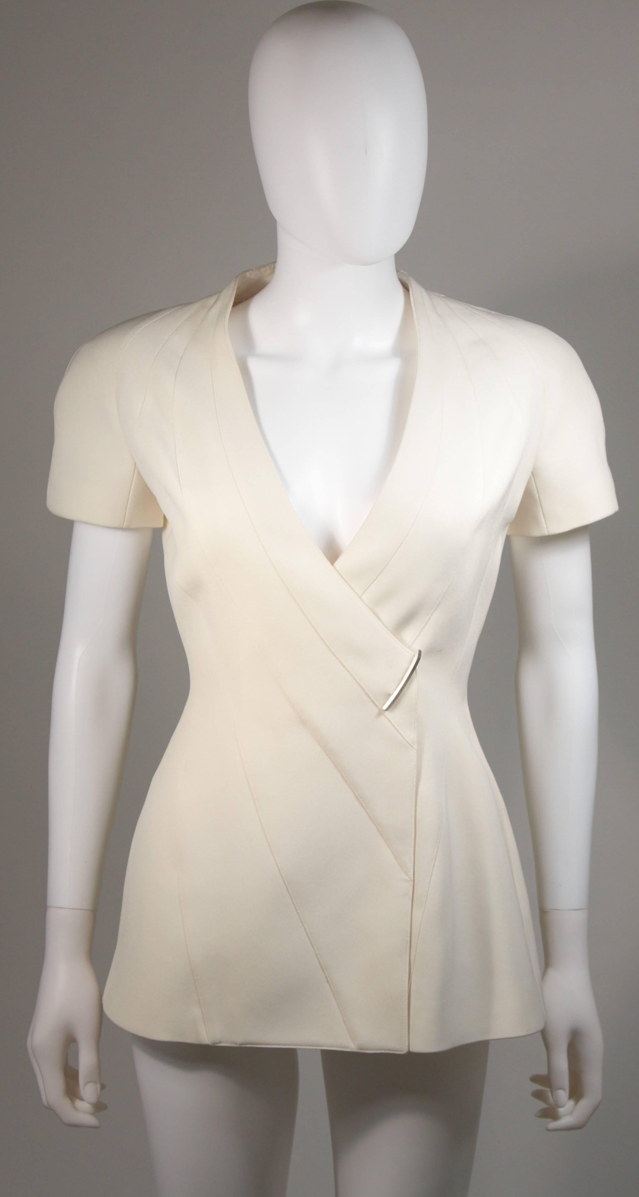 Women's Thierry Mugler Couture Ivory Skirt Suit Size 38 36 For Sale