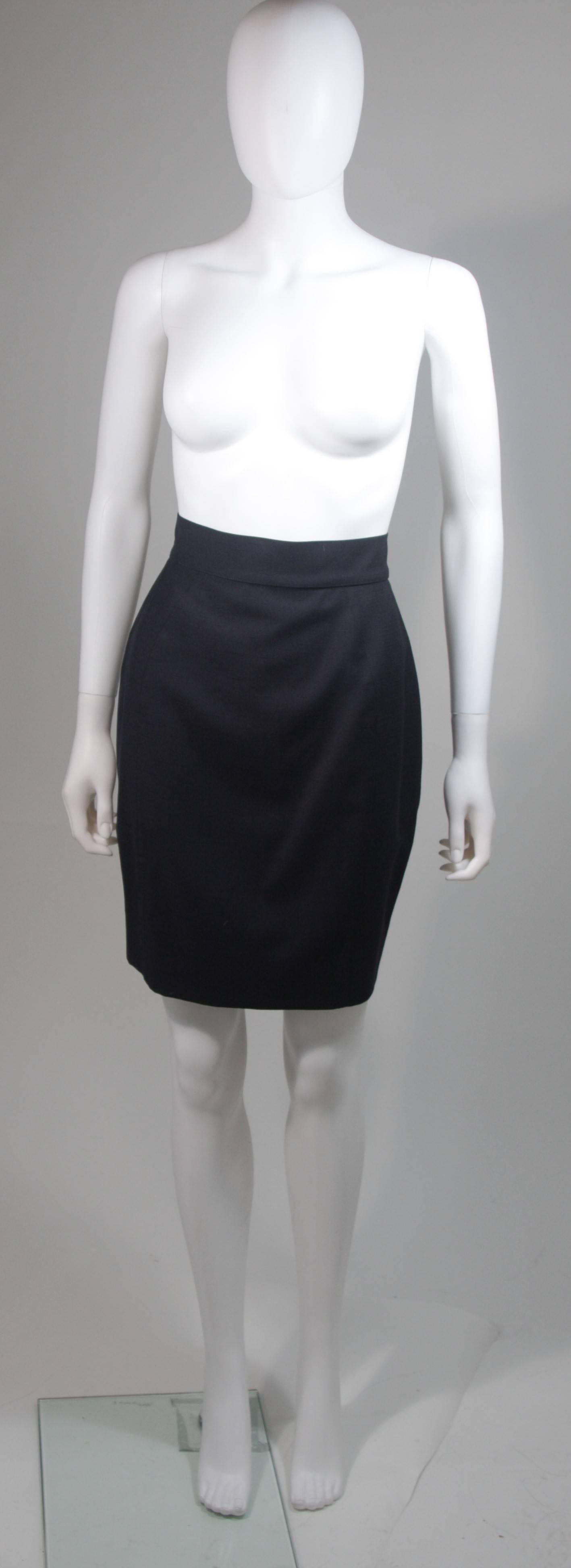 Thierry Mugler Navy Skirt Suit with Dolman Style Sleeves Size 38 4