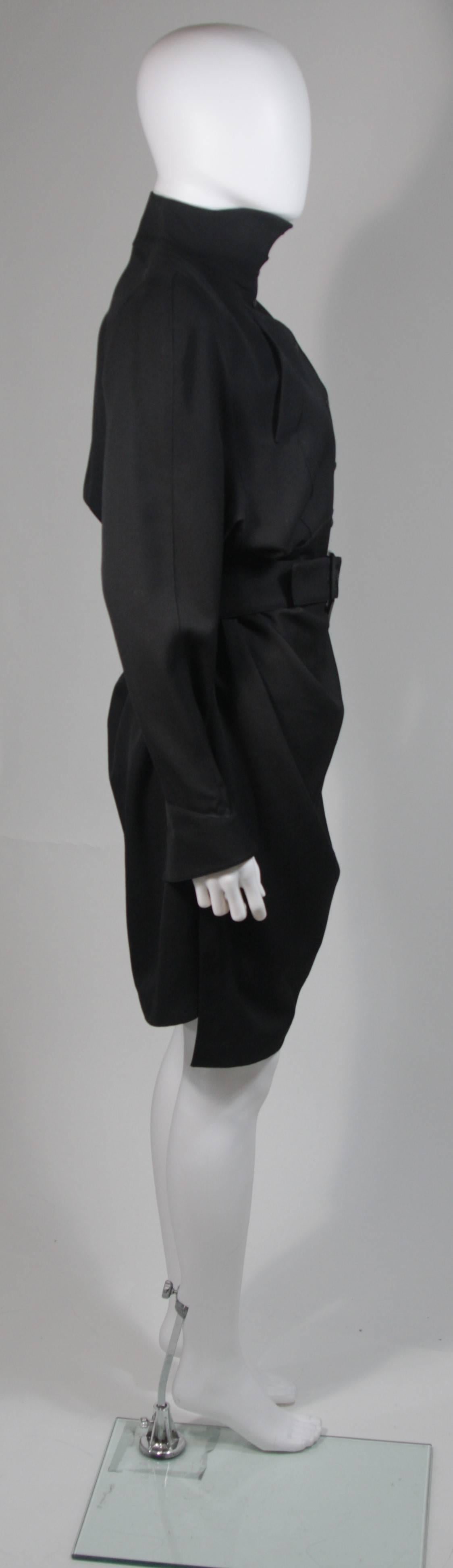 Thierry Mugler Black Wrap Style Dress Size Medium  For Sale 2