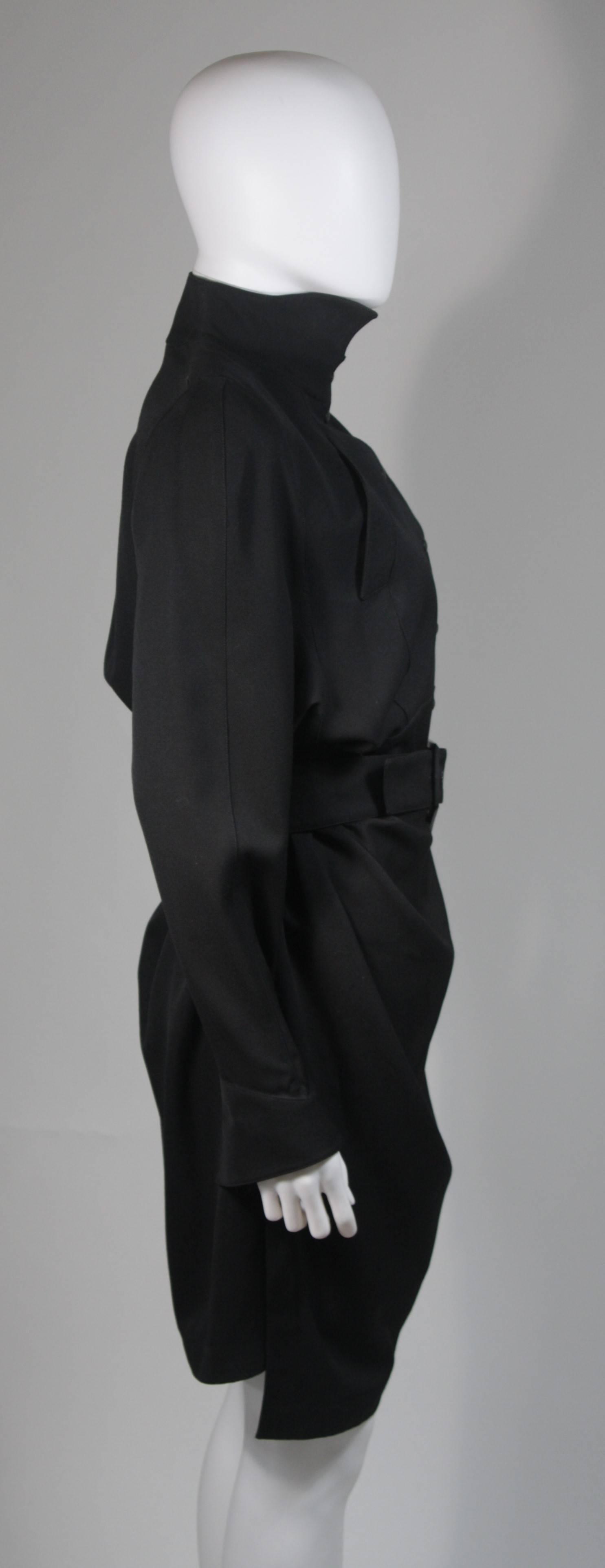 Thierry Mugler Black Wrap Style Dress Size Medium  For Sale 3