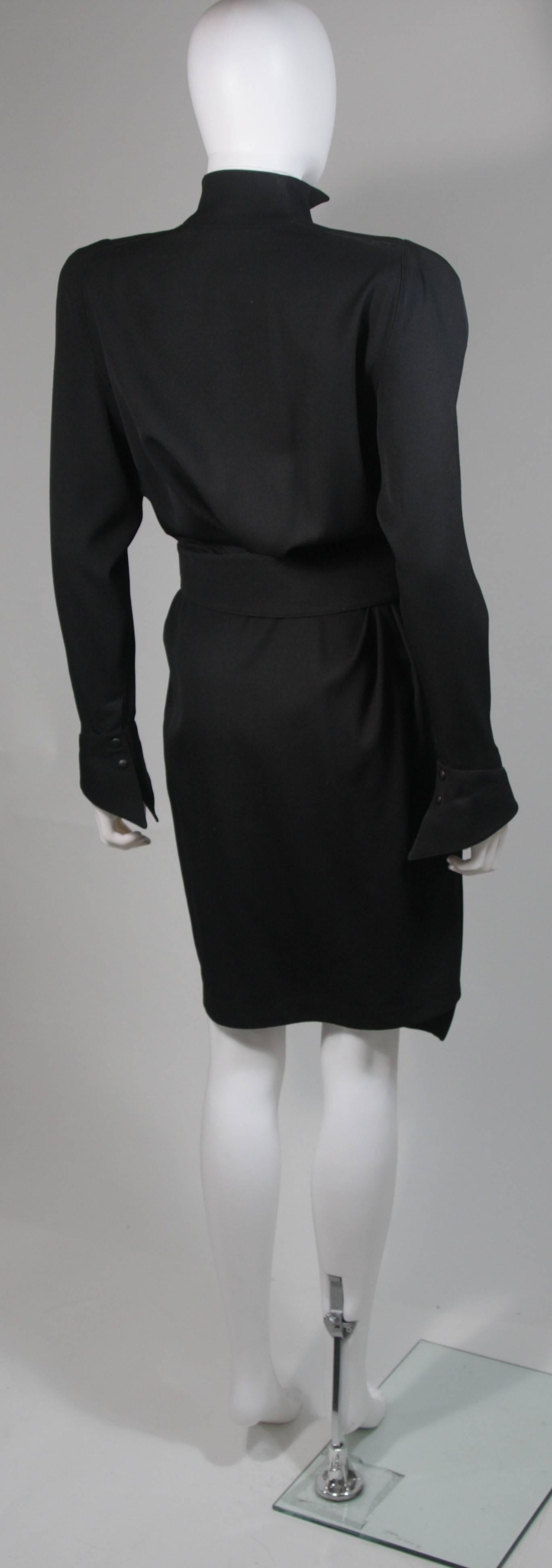 Thierry Mugler Black Wrap Style Dress Size Medium  For Sale 5