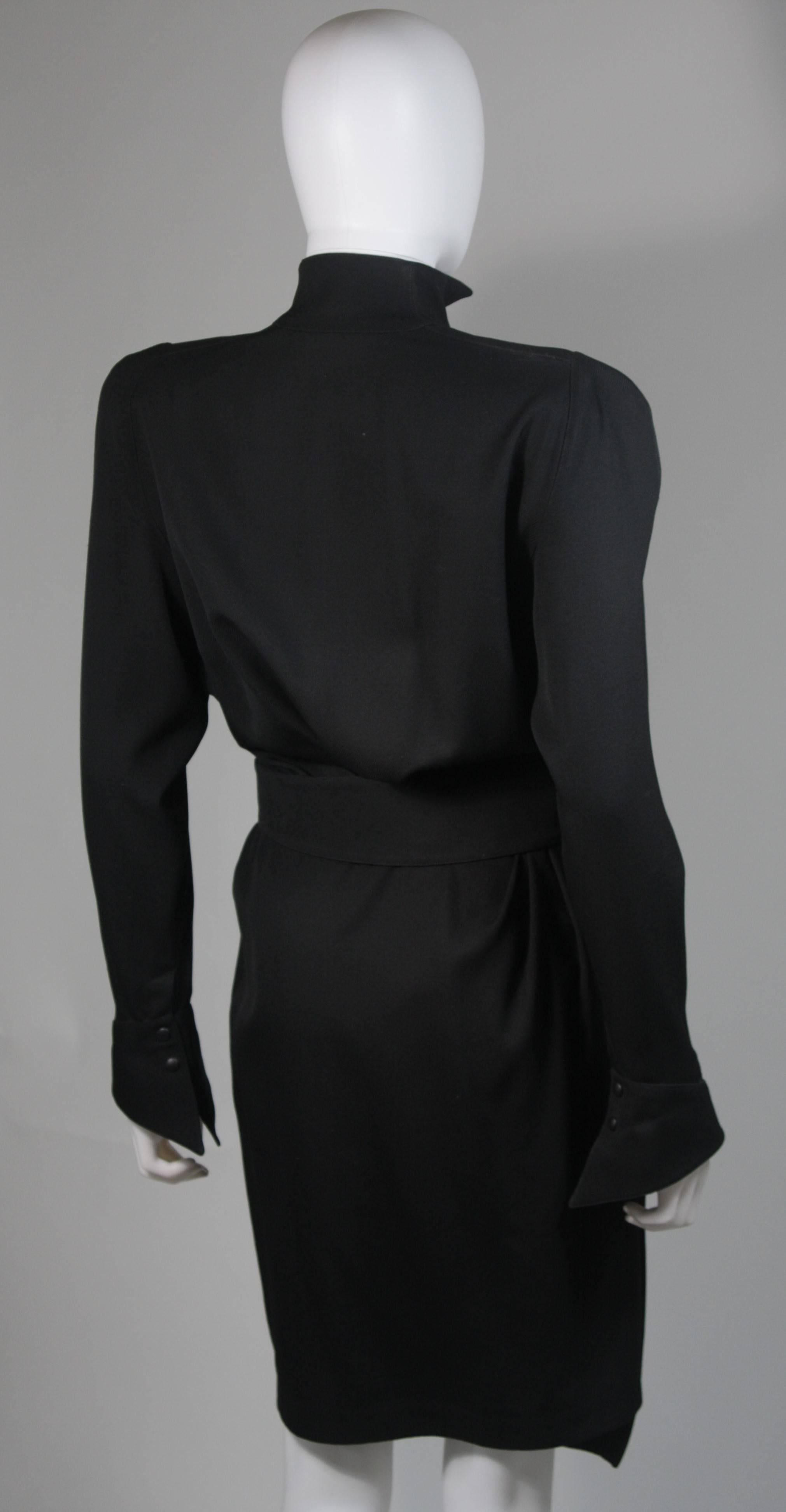 Thierry Mugler Black Wrap Style Dress Size Medium  For Sale 4