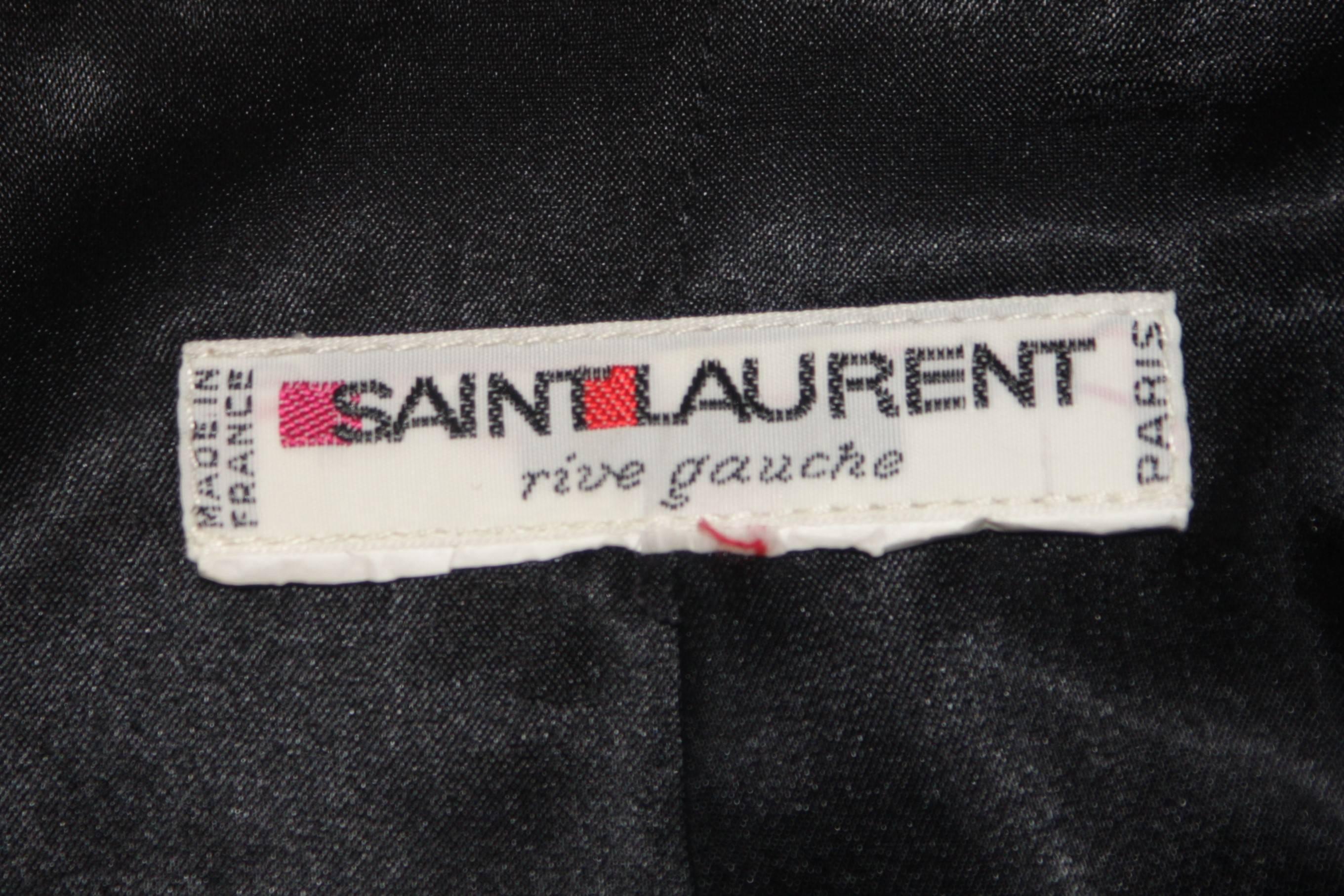 Women's Yves Saint Laurent Rive Gauche Burgundy Jacket Size Small Medium