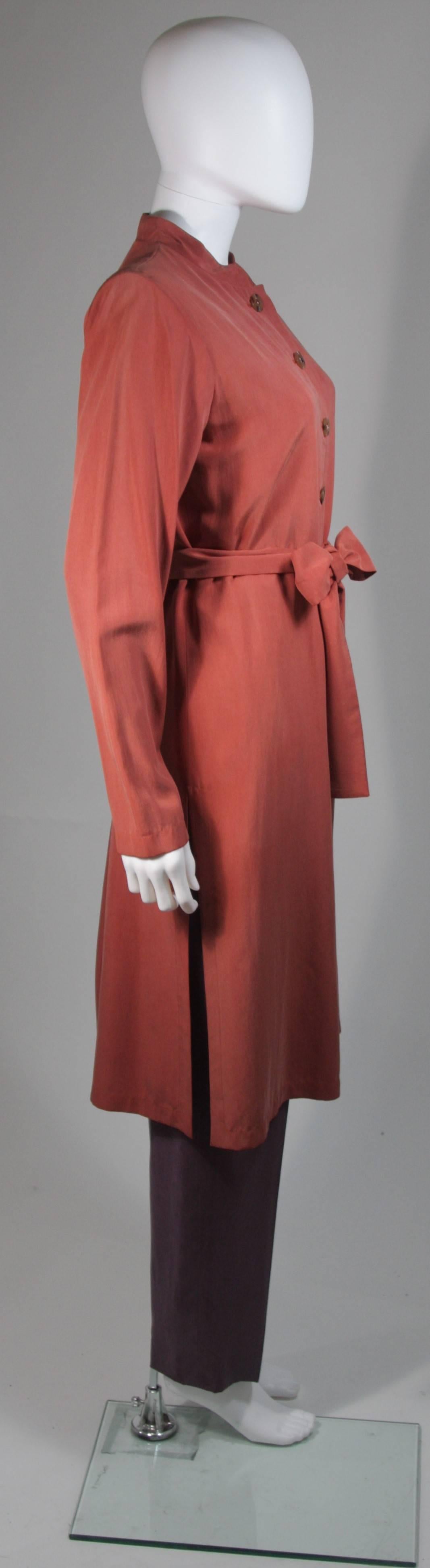 Yves Saint Laurent Rive Gauche Mauve Silk Three Piece Pant Suit Size 38 In Excellent Condition In Los Angeles, CA