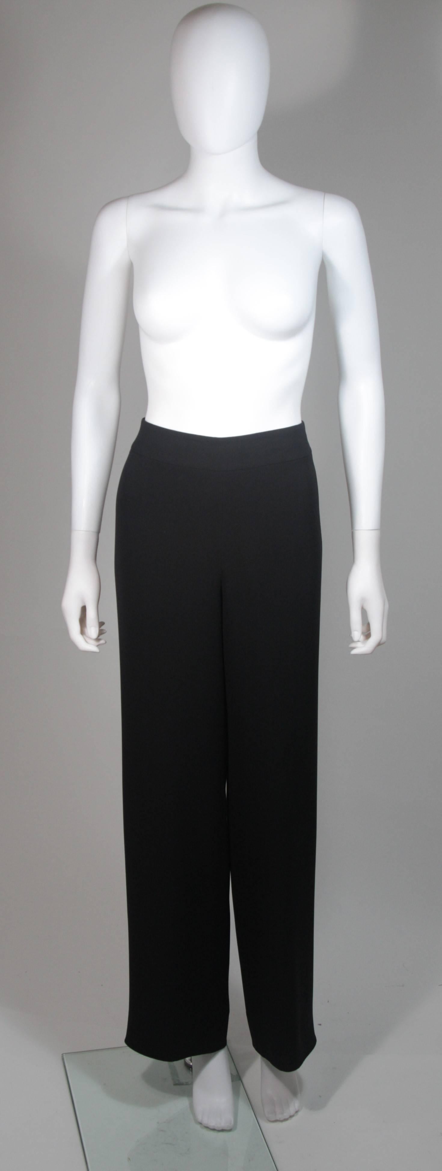 Giorgio Armani Black Silk Tuxedo Style Pant Suit Size 42 1