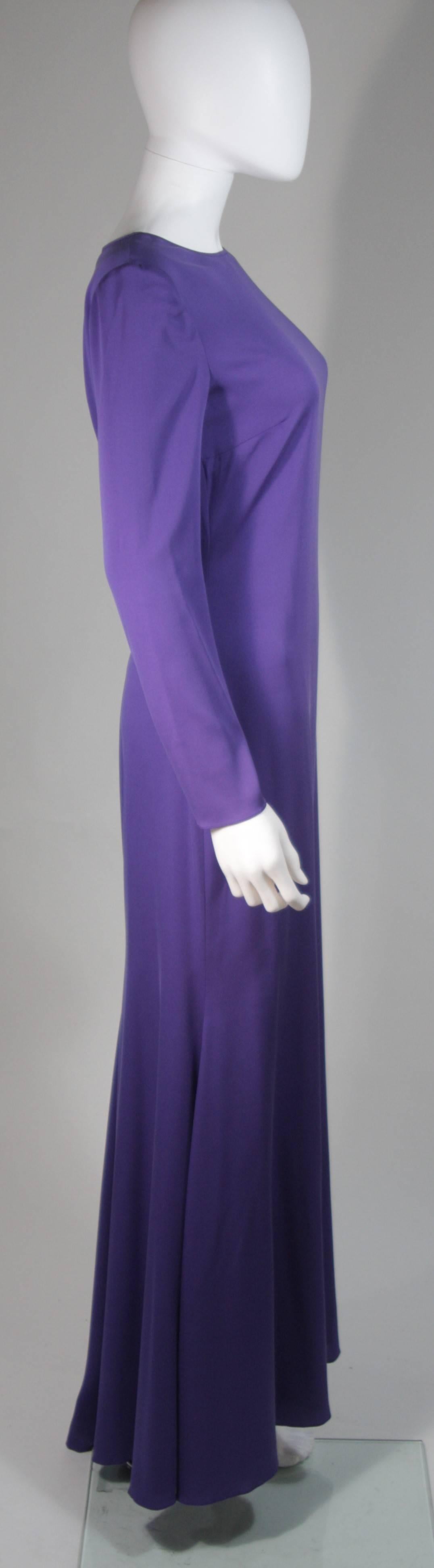 Emilio Pucci lila langärmeliges Seidenkleid mit offenem Rücken Größe Medium Large Damen im Angebot
