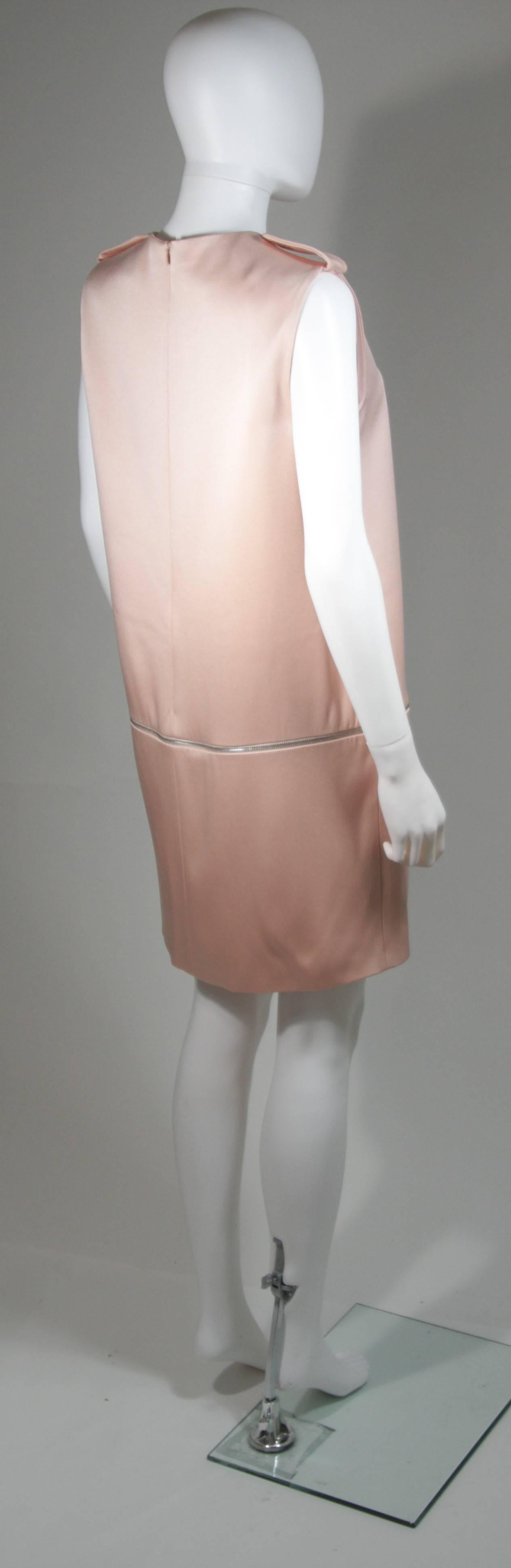 Alexander McQueen Pink Silk Shift Dress with Zipper Detail Size 44  1