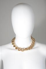 ALEXANDER McQUEEN Gold Tone Chain Link Necklace