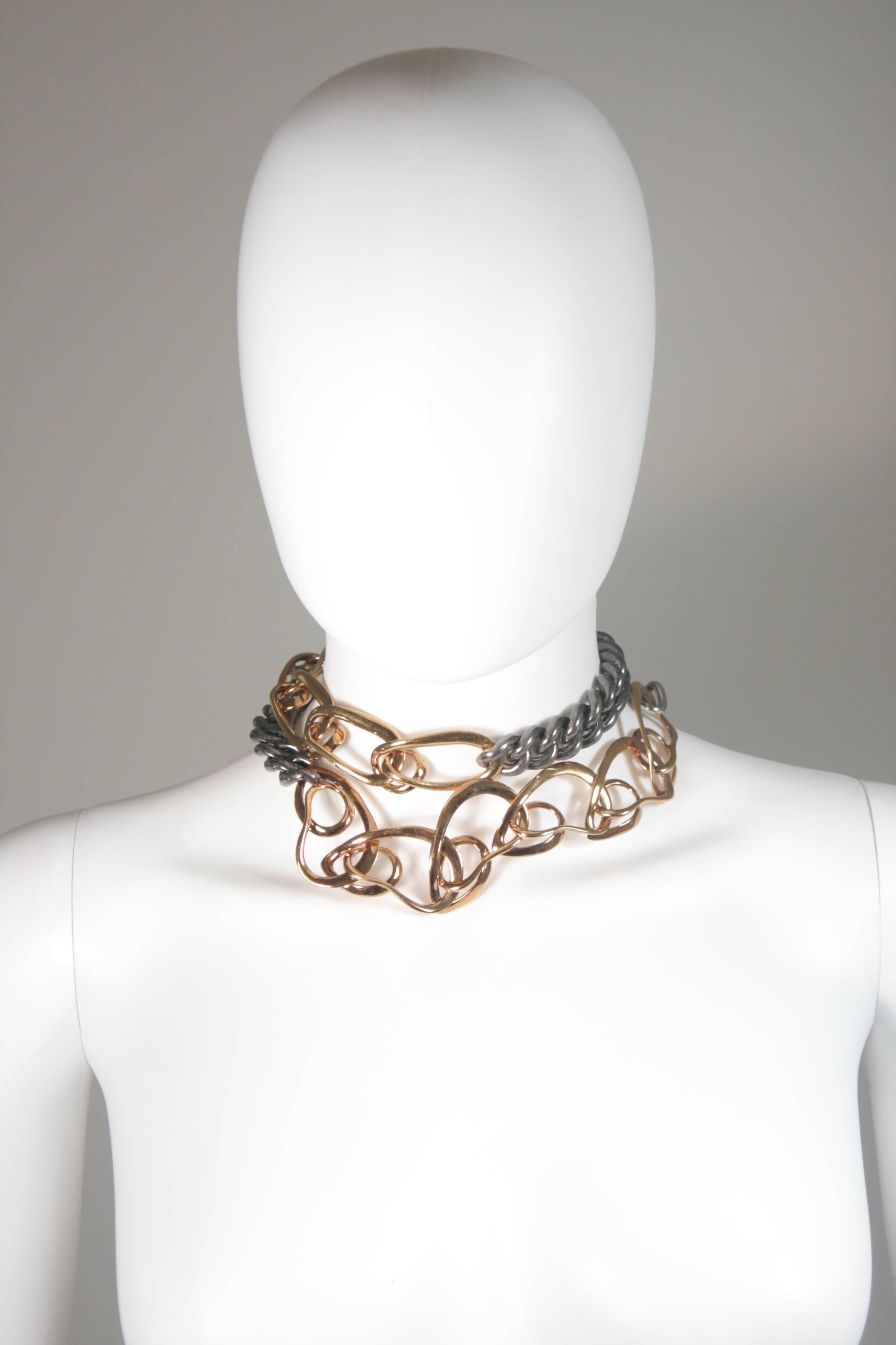 DOLCE AND GABBANA Multi-Metal Belt Necklace Accessory  In Excellent Condition In Los Angeles, CA