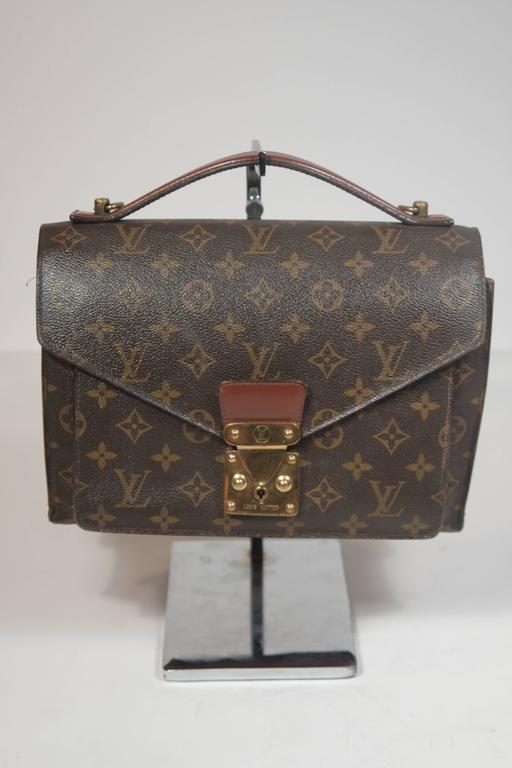 LOUIS VUITTON MONCEAU Top Handle Purse with Optional Cross Body Strap at 1stdibs
