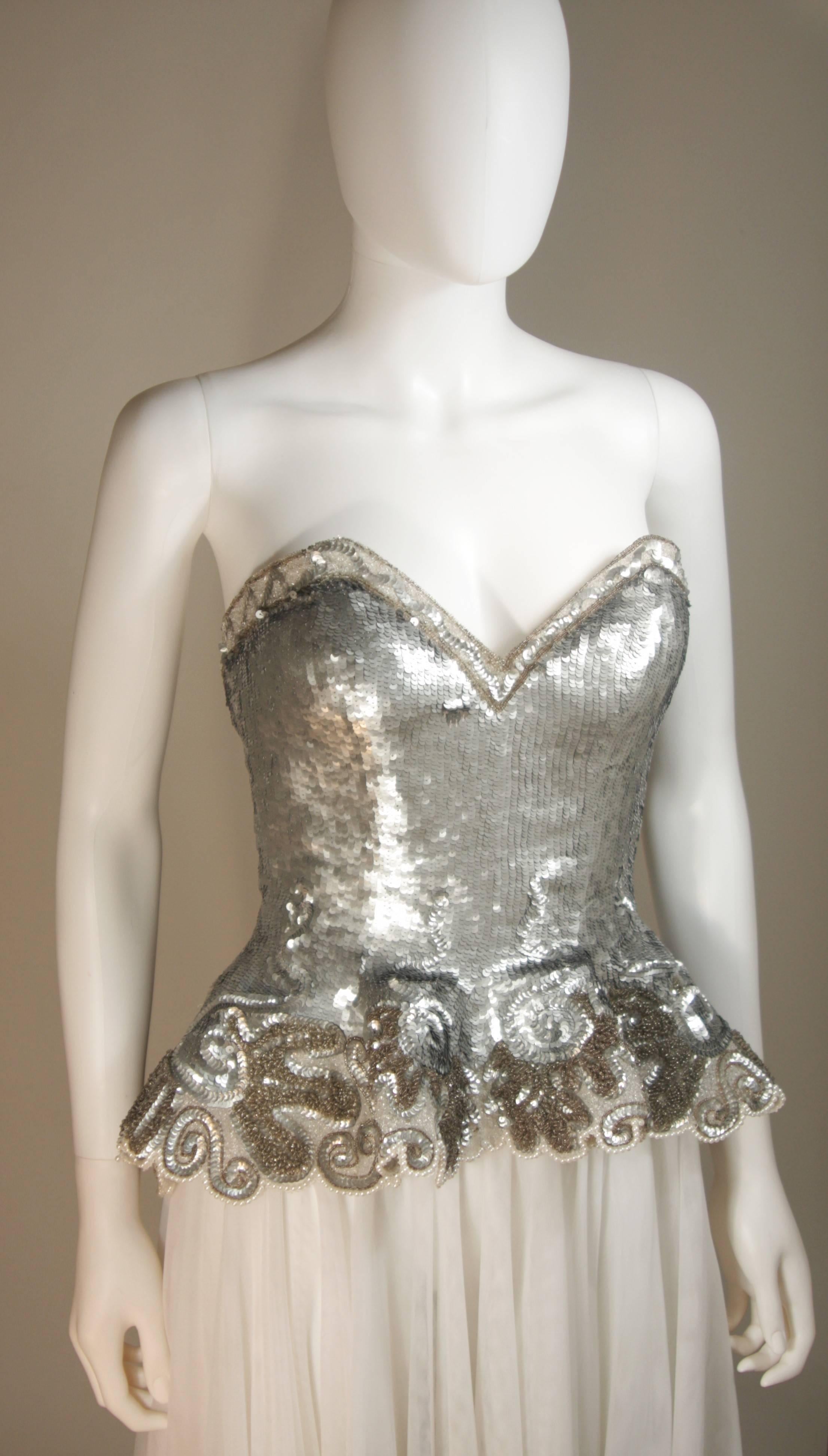 gold sequin bustier