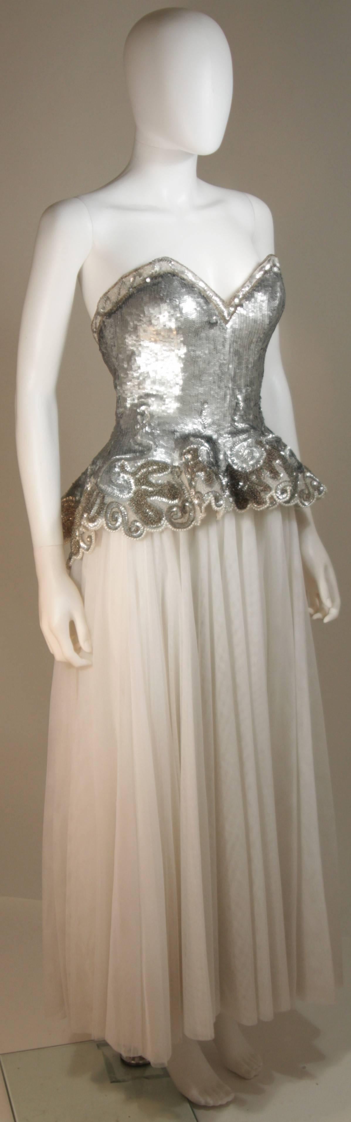 silver bustier dress