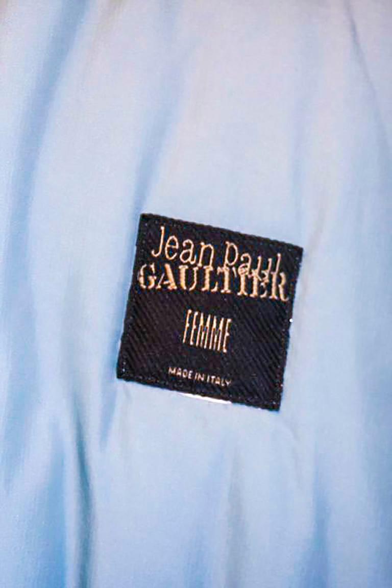 JEAN PAUL GAULTIER Purple Velvet Puff Cloak with Pointed Hood Size 42 4