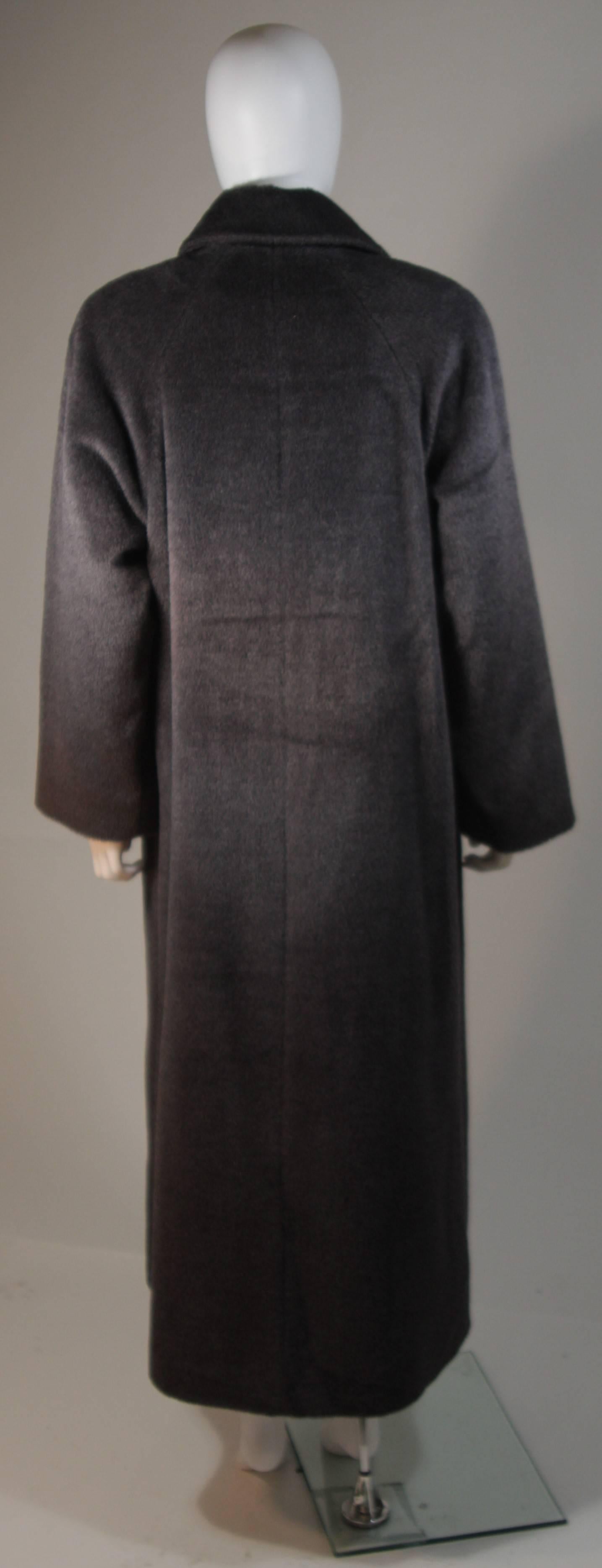 MALLIA PIACENZA Grey Baby Llama Coat with Fox Fur Tassels Size 8 at ...