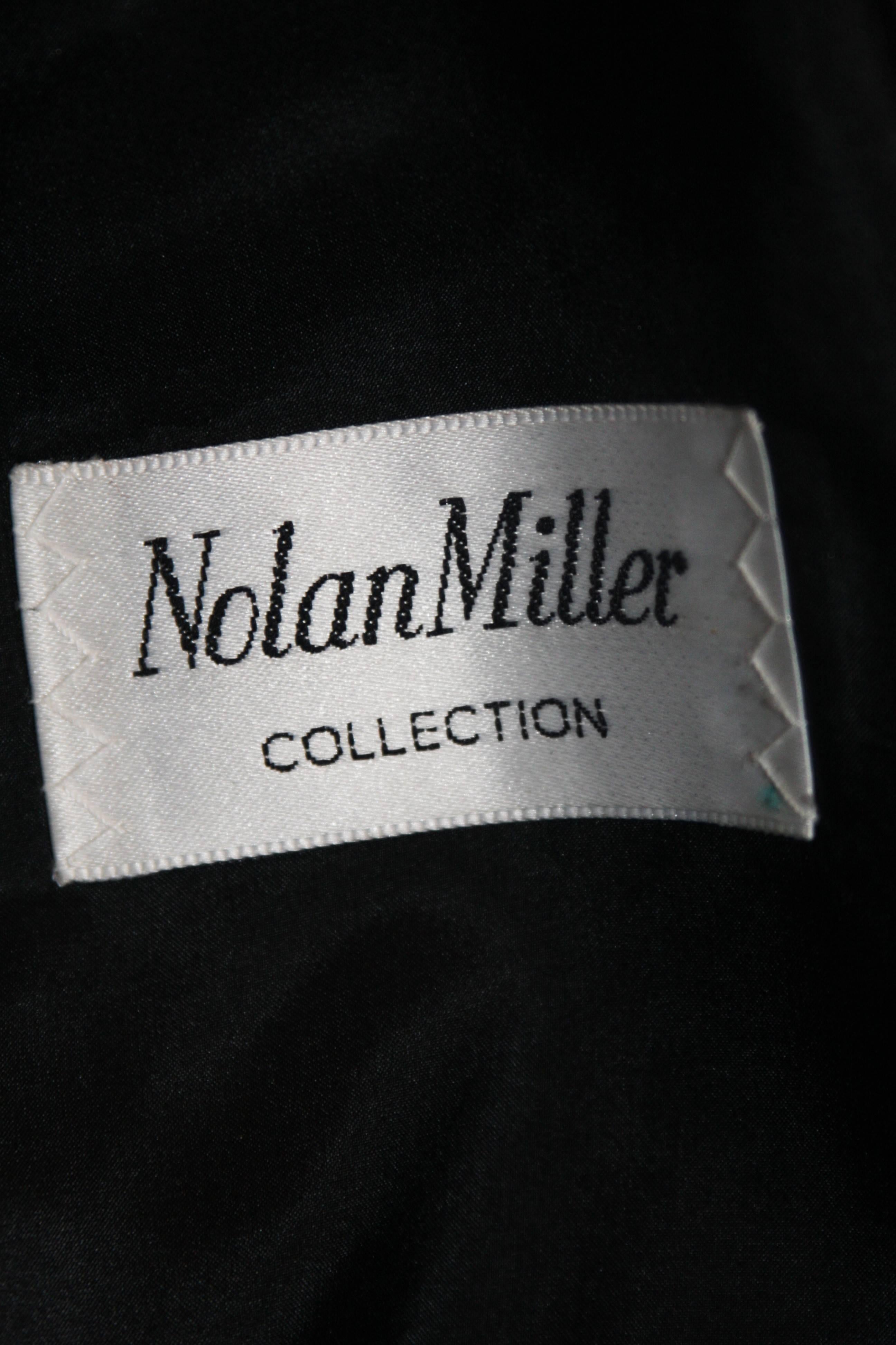 NOLAN MILLER Black and White Contrast Gown with Drape Detail Size 6 For Sale 3