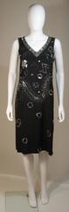 GIORGIO BEVERLY HILLS Sequin Embellished Deco Inspired Cocktail Dress Size 4-6