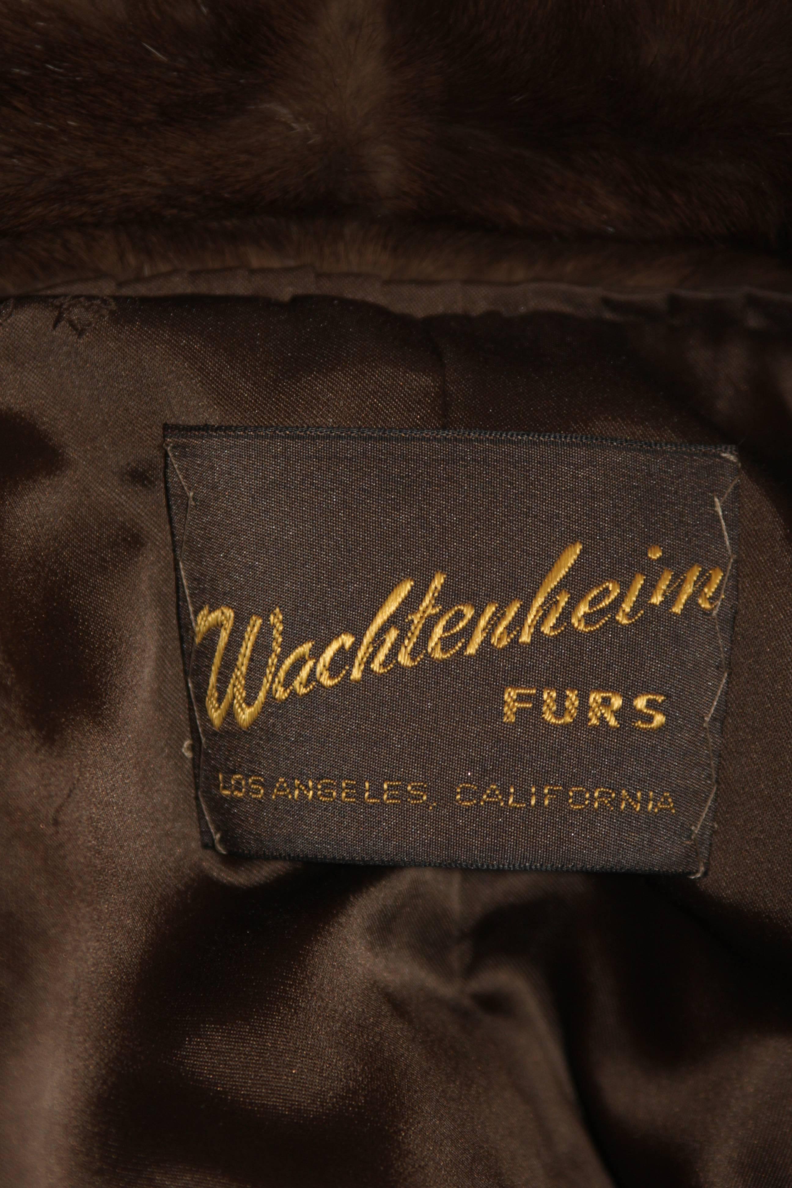 WACHTENHEIM Mink Fur Sporty Jacket with Dolman Style Sleeves Size 8 4