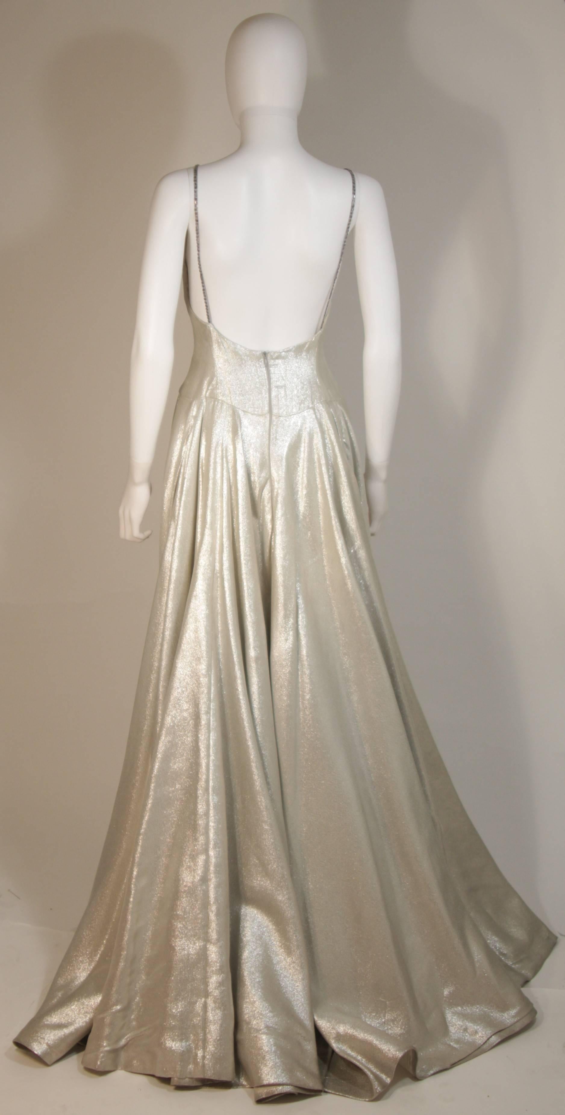 silver ball gown