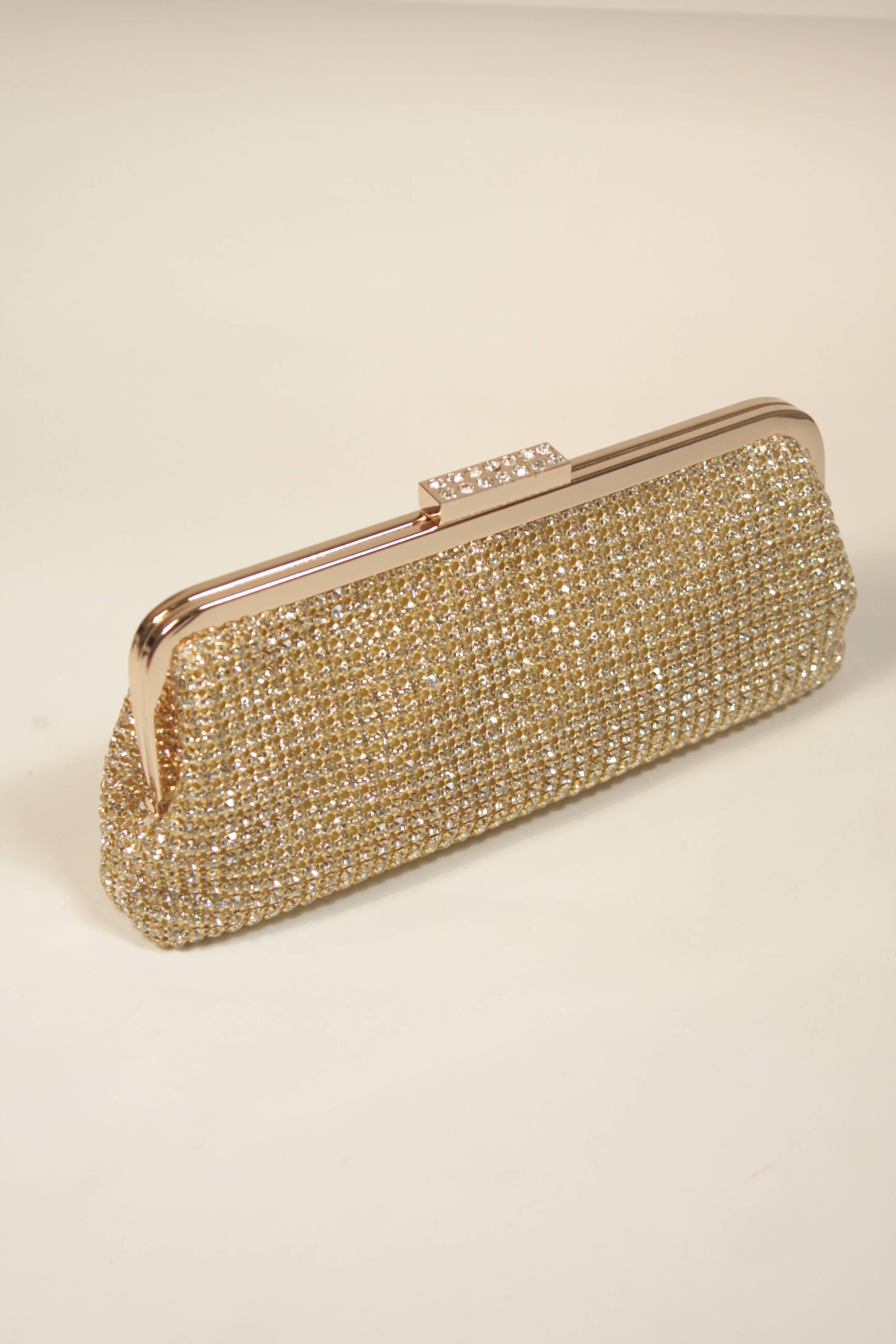 gold rhinestone clutch purse