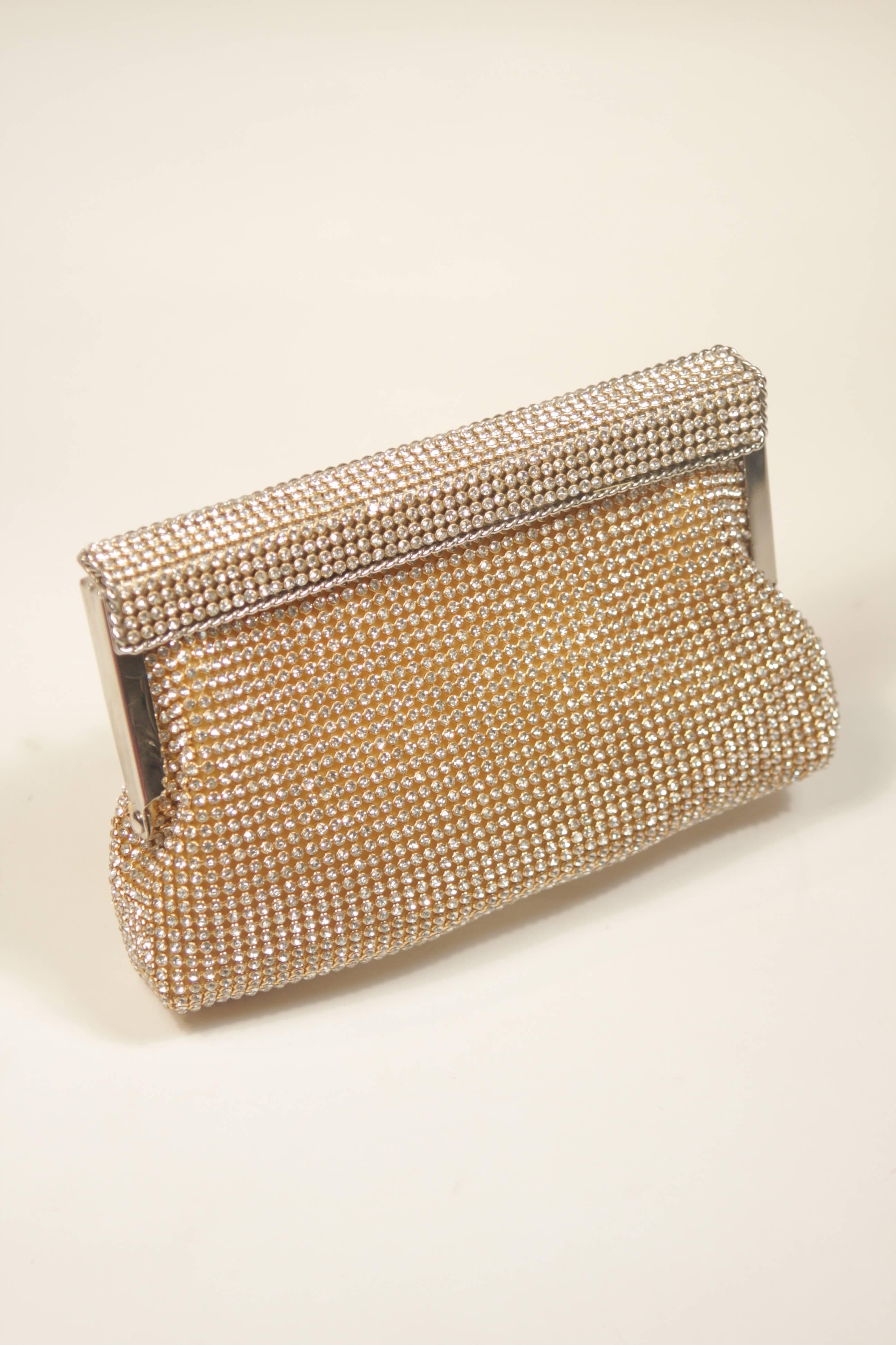 ELIZABETH MASON COUTURE Rhinestone Frame Clutch In New Condition For Sale In Los Angeles, CA
