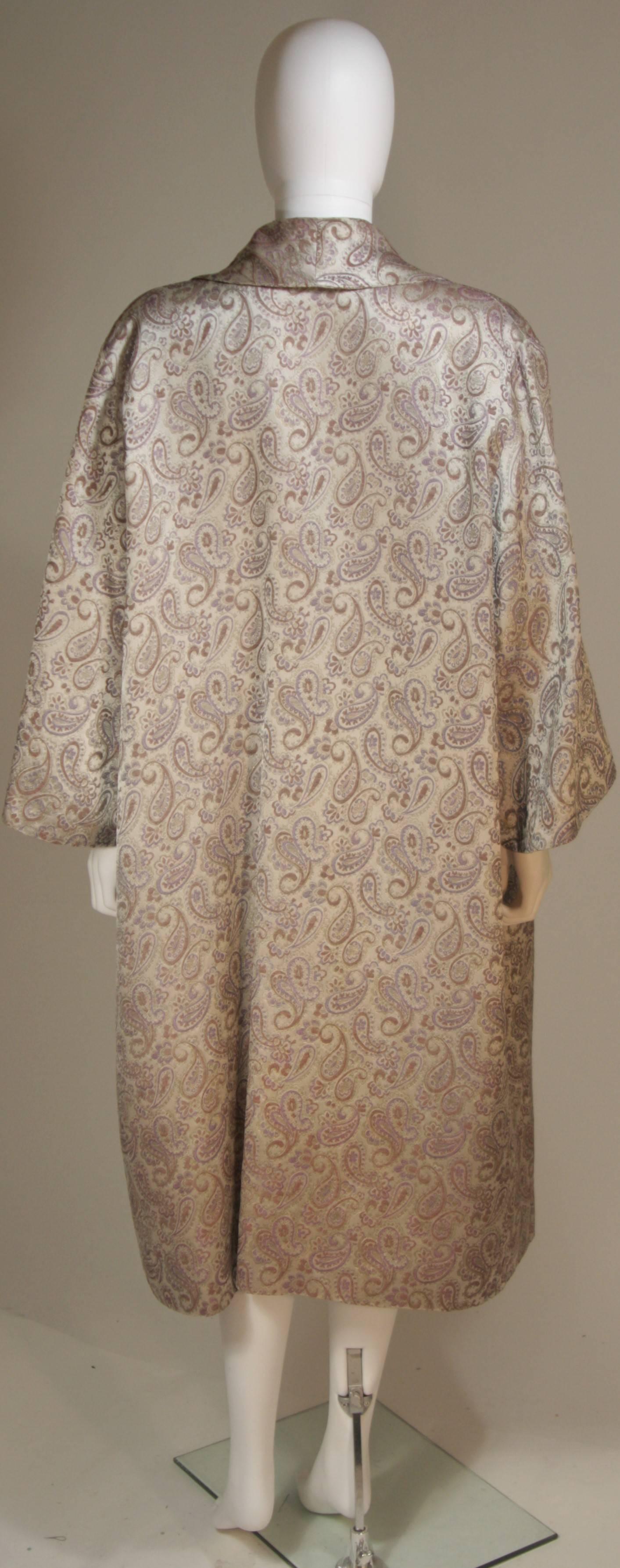 Vintage Paisley Opera Coat Silver Mauve  For Sale 1